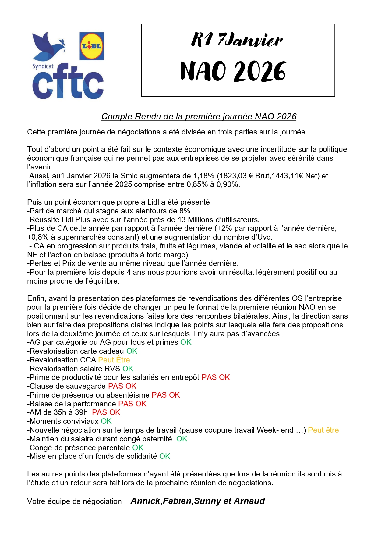 RDV NAO 2026 retour 1ere journée 07/01/2026